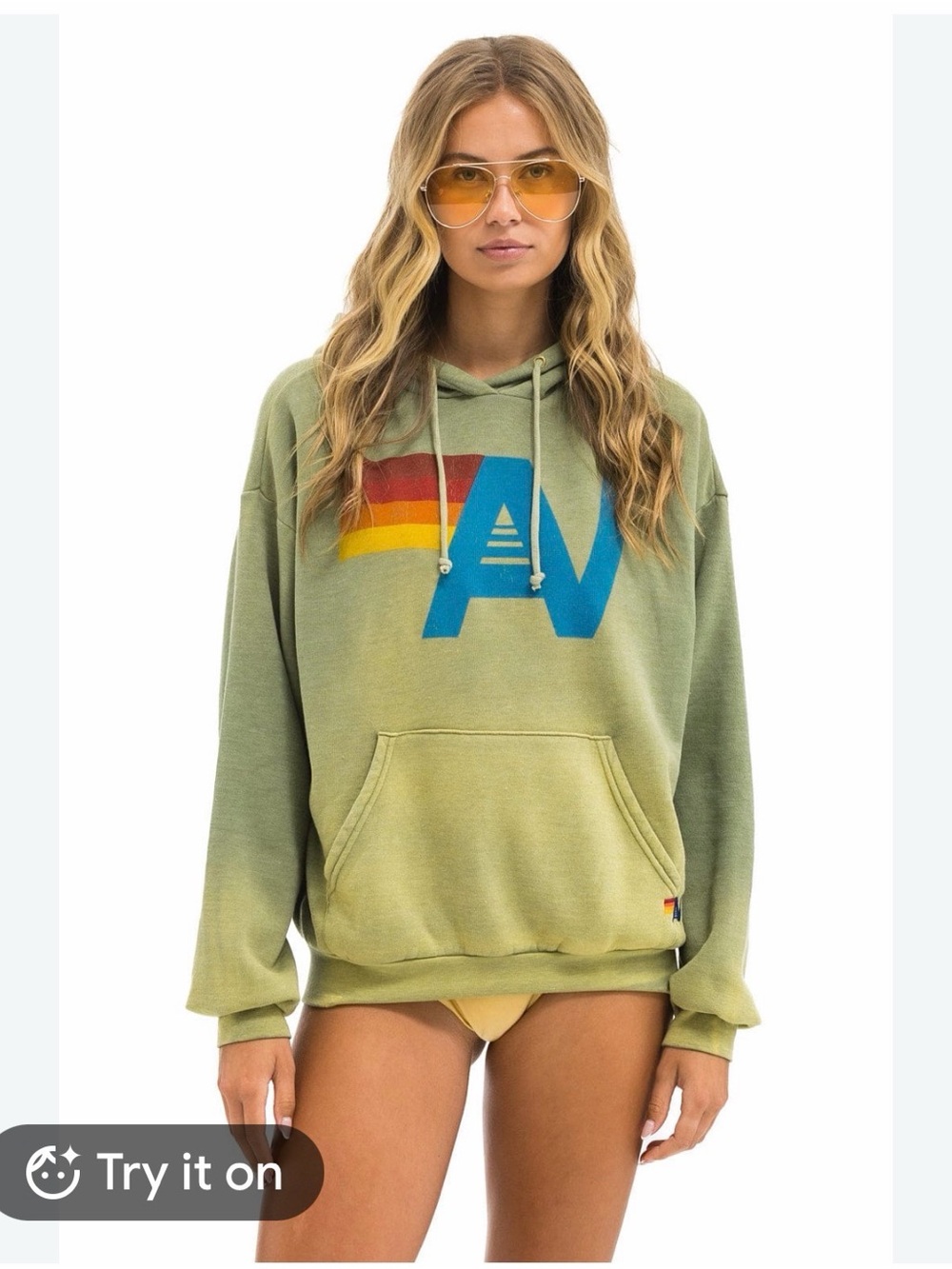 Aviator Nation Olive Graphic Hoodie -